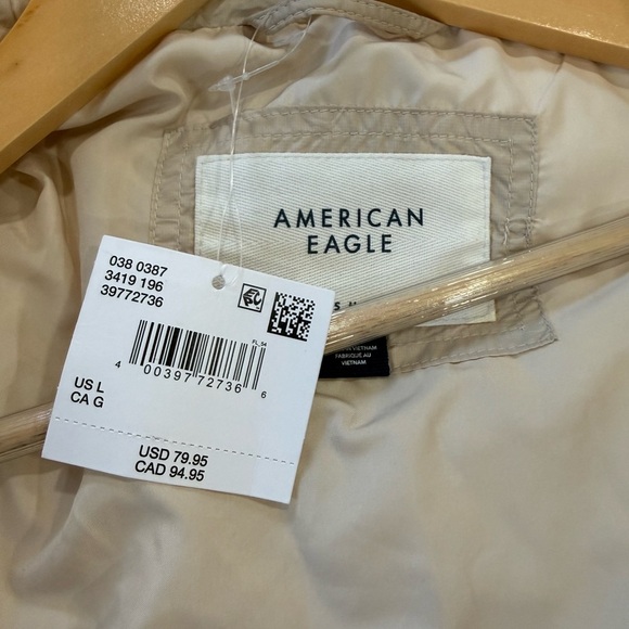 American Eagle Outfitters Beige Puffer Jacket - Picture 6 of 6